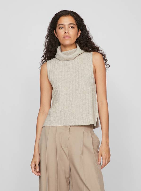 VILA High Neck Knit Vest L